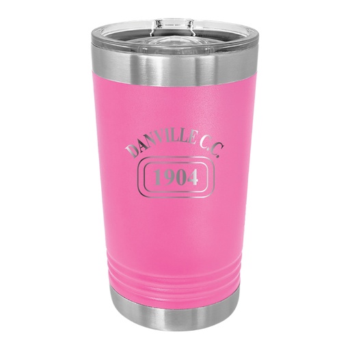 16 OZ. PINK POLAR CAMEL STAINLESS PINT WITH SLIDER LID
